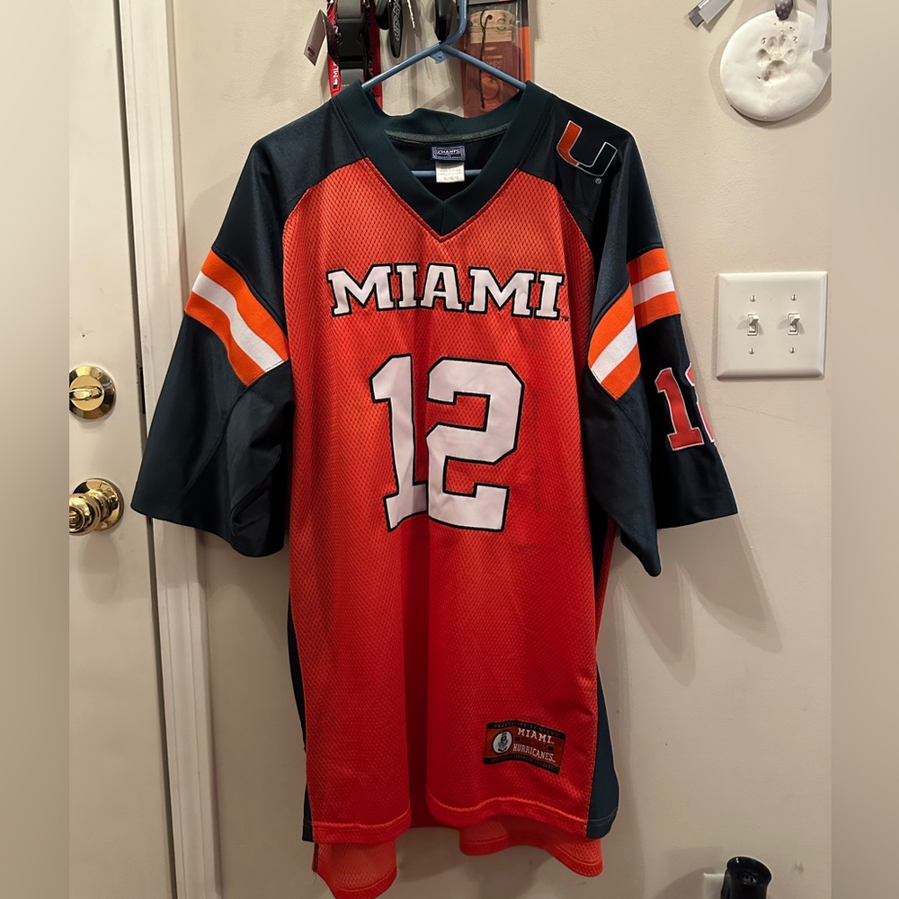 Champs Miami Hurricanes # 12 Jersey size XL